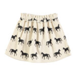 Short skirt | Ecru black horses_piupiuchick_1