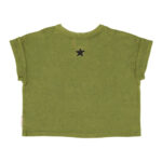 Terry cotton t’shirt | Dark green cavalier print_piupiuchick_1