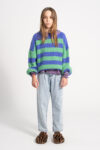 Knitted sweater | Green & purple stripes_piupiuchick_1