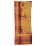 Scarf _ MultiColor checkered w_ yellow embroidery_sisters_7