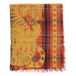 Scarf _ MultiColor checkered w_ yellow embroidery_sisters_7