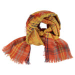 Scarf _ MultiColor checkered w_ yellow embroidery_sisters_7
