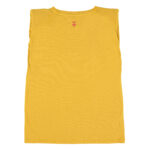 Sleeveless t-shirt w_ shoulder pads _ mustard w_ hot dog print_sisters_1