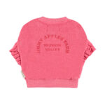 Terry cotton sweatshirt | Strawberry pink red apple print_piupiuchick_baby_1