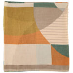 Scarf | Green geometric shapes_1