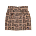 Short skirt | Light brown w_ tigers allover_1