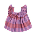 baby sleeveless blouse | lavender checkered_1