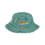 hat | green w_ multicolor wave print_1
