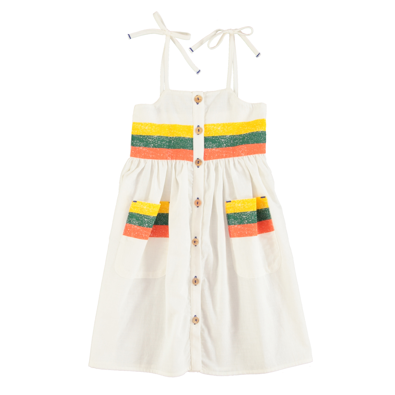 long dress | ecru w_ multicolor stripes print_1