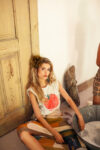 Short skirt | Light brown w_ tigers allover_1