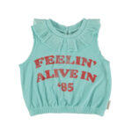 sleeveless top w_collar | blue w_ feelin’ alive print_1