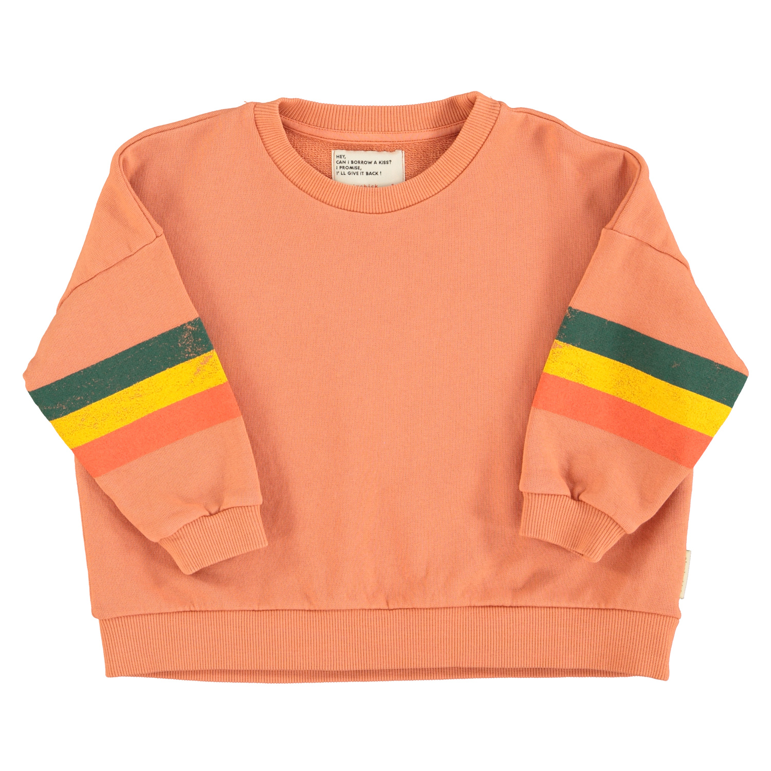 sweatshirt | peach w_ multicolor stripes_1