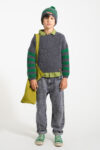 _Knitted sweater | Grey & green stripes_piupiuchick_1