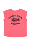 Short sleeve t-shirt w: deep round neck | Pink w: Sunday sliceprint_sisters department_1