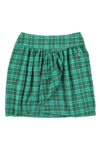 Short wrap skirt | Green checkered_sisters department_1
