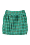 Short wrap skirt | Green checkered_sisters department_1