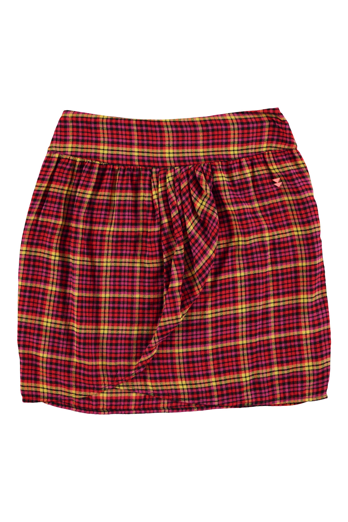 Short wrap skirt | Multicolor checkered_sisters department_1