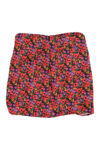 Short wrap skirt | Pink & red floral print_sisters department_1