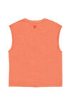 Sleeveless t-shirt w: round neck | Peach w: pizza print_sisters department_1