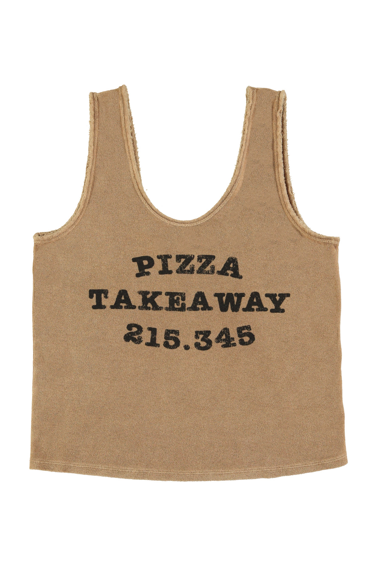 _Sleeveless top w: v-neck | Brown w: pizza takeaway print _sisters department_1