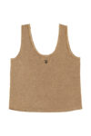 _Sleeveless top w: v-neck | Brown w: pizza takeaway print _sisters department_1