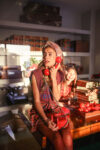 _Sleeveless t-shirt w: shoulder pads | Aubergine w: Los Amici print_sisters department_1