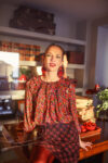 Blouse | Pink & red floral print_sisters department_1