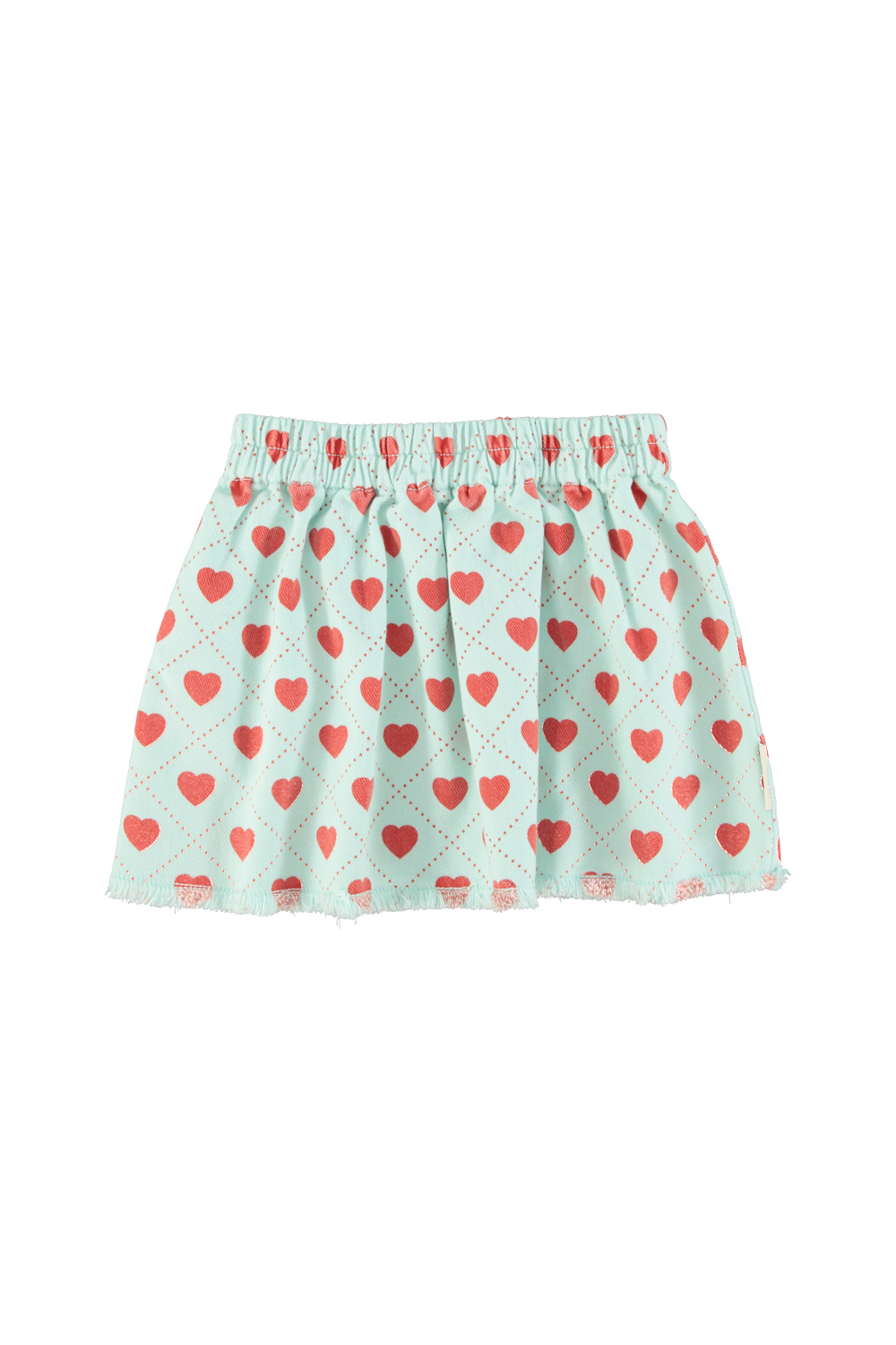 1.short skirt | light blue w: red hearts allover_piupiuchick