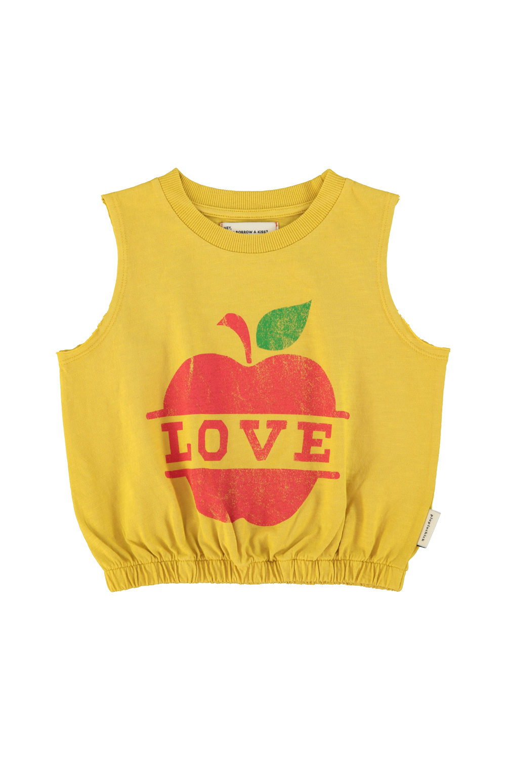 1.sleeveless top | mustard w: apple print_piupiuchick