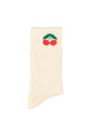 socks | ecru w: cherry print_piupiuchick
