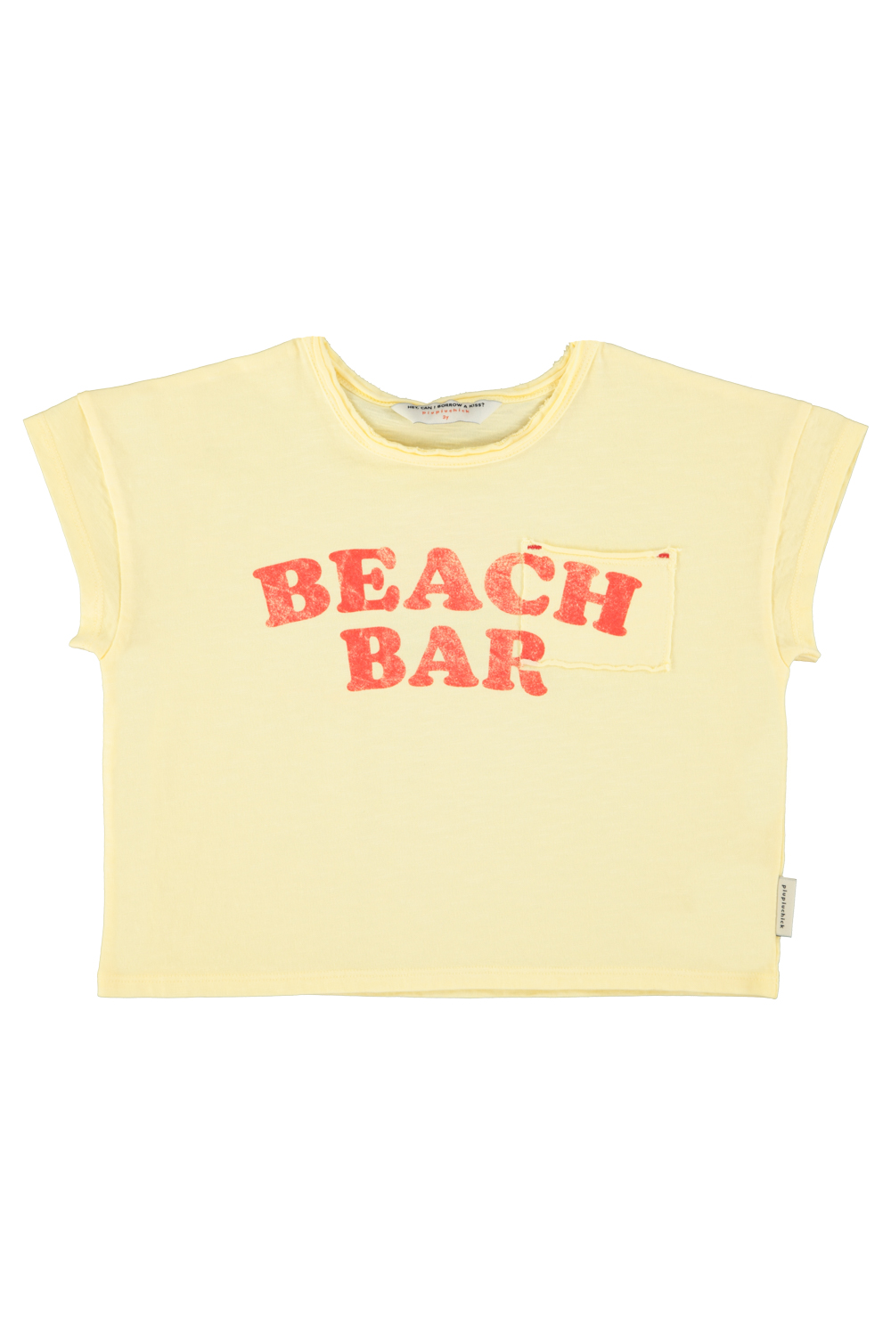 1.t'shirt | light yellow w: beach bar print_piupiuchick