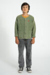 1.Paded jacket | washed green w: piupiuchick print_piupiuchick