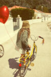 1.Paded jacket | washed green w: piupiuchick print_piupiuchick