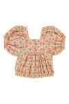 1.cropped blouse w: baloon sleeves | light yellow w: cherries allover_piupiuchick