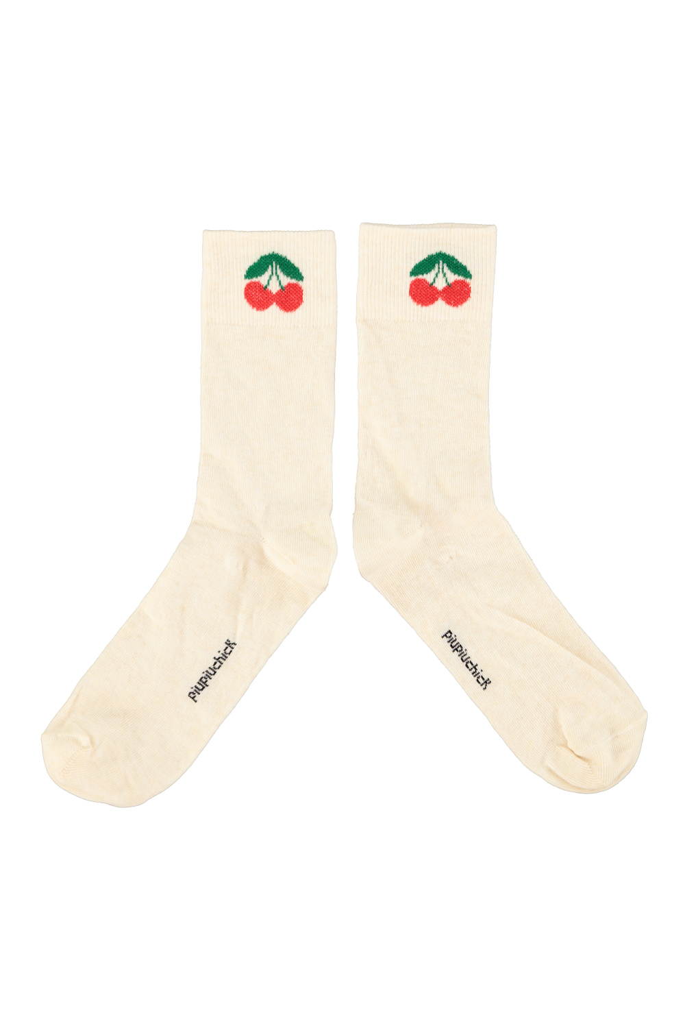 socks | ecru w: cherry print_piupiuchick
