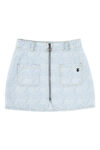 1. Short skirt | Light blue denim w: zebra print_sisters department_1
