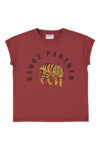 1. Short sleeve t-shirt | Bordeaux w: leopard print_sisters department_1