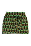 1. Short wrap skirt | Black w: green flowers _sisters department_1