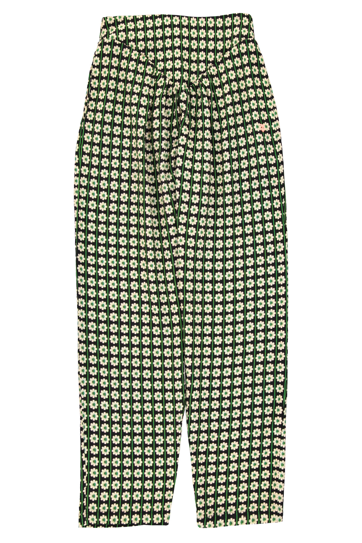 1.Trousers | Black w: ecru flowers_sisters department