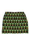 1. Short wrap skirt | Black w: green flowers _sisters department_1