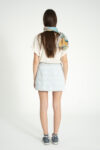 1. Short skirt | Light blue denim w: zebra print_sisters department_1