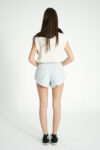 1. Shorts w: fringes | Light blue denim w: zebra print_sisters department_1