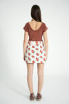1. Short skirt | Ecru w: red flowers_sisters department_1
