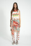 1. Sleeveless top w: v-neck | Ecru w: 1980 print _sisters department_1