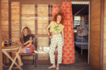 1. Trousers | Ecru w: mustard flowers_sisters department_1