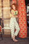 1. Trousers | Ecru w: mustard flowers_sisters department_1