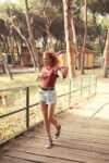 1. Shorts w: fringes | Light blue denim w: zebra print_sisters department_1