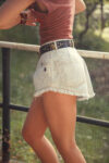 1. Shorts w: fringes | Light blue denim w: zebra print_sisters department_1