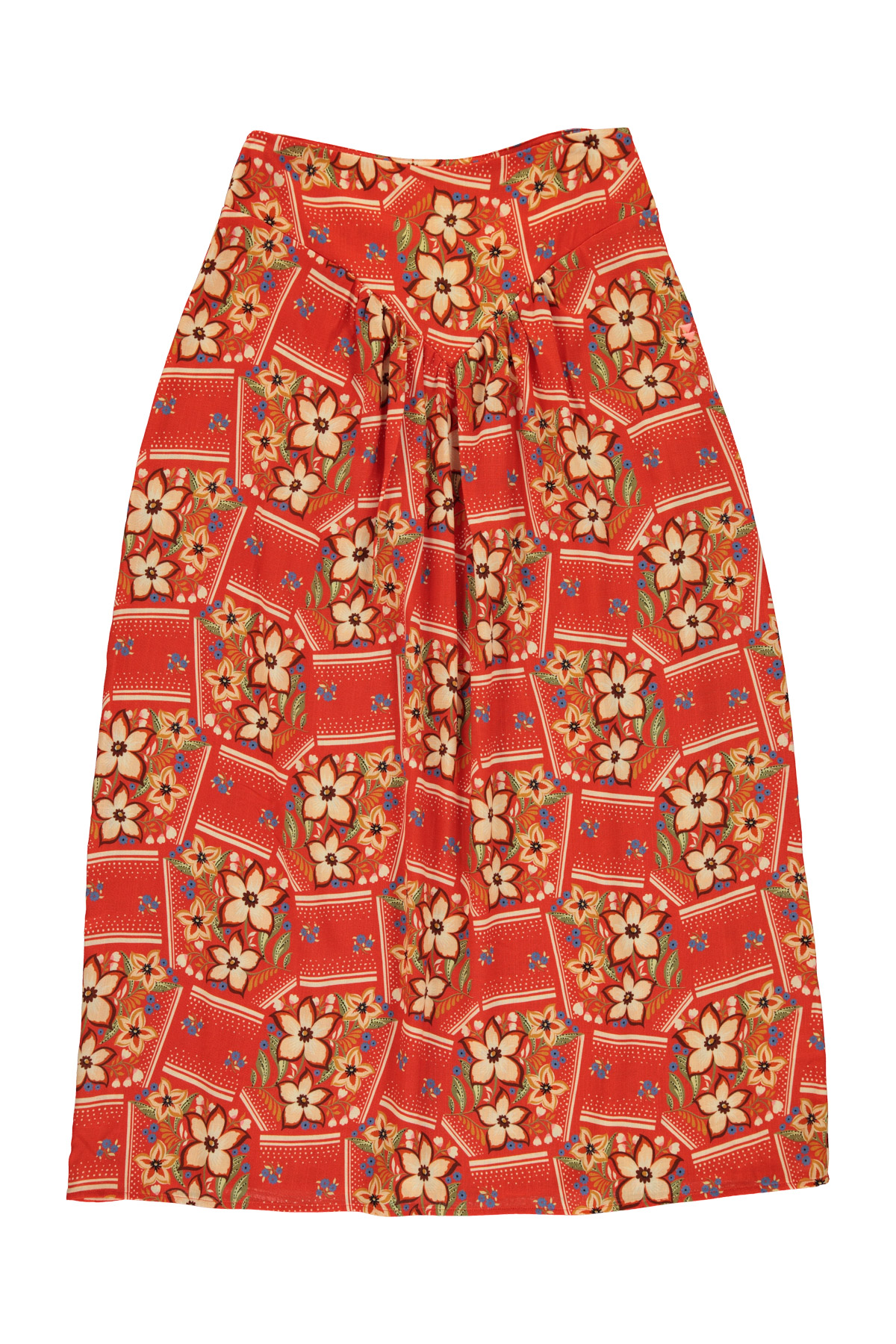 1. Long skirt | Red w_ floral print_sisters department_1