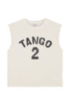 1. Sleeveless t-shirt w: round neck | Ecru w: 2 tango print_sisters department_1